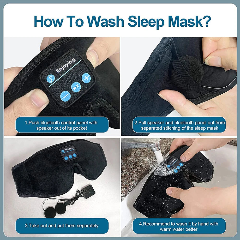 Mask For Sleep Headphones Bluetooth Music