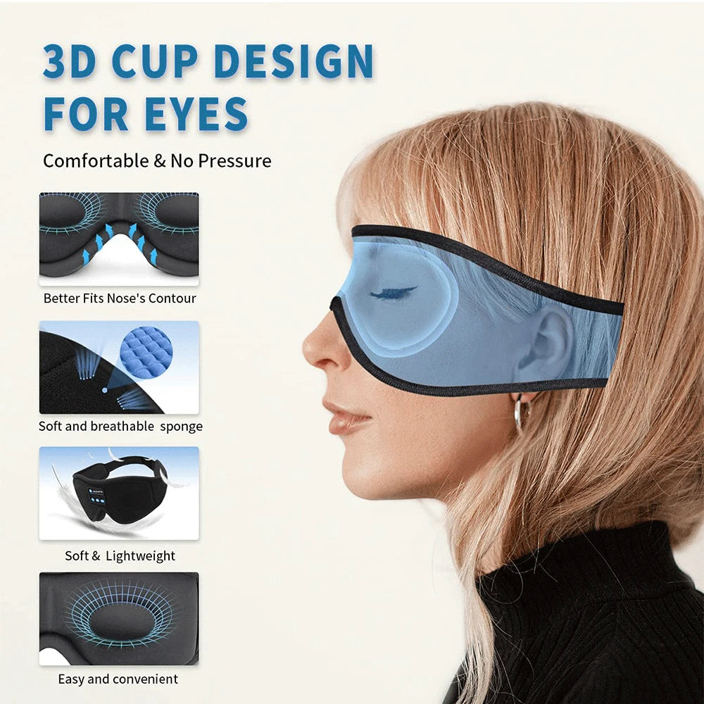 Mask For Sleep Headphones Bluetooth Music