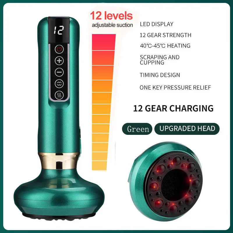 Rechargeable Electric Cupping Massager Vacuum Suction